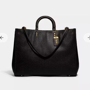 Coach Rogue 39 in Black Pebbled Leather